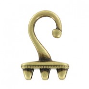 Cymbal ™ DQ metall Hook Mesaria Iii für SuperDuo Perlen - Antik Bronze
